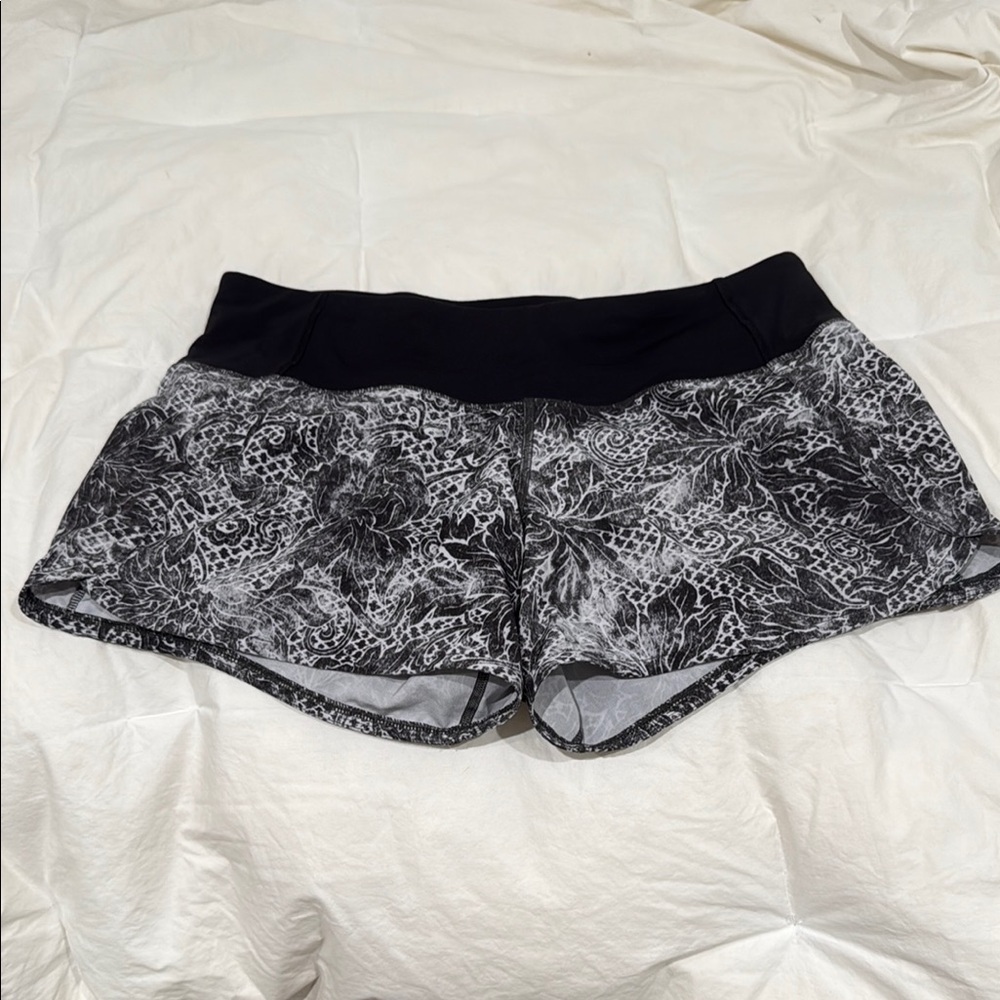 Lululemon Athletica Black and Gray Athletic Shorts